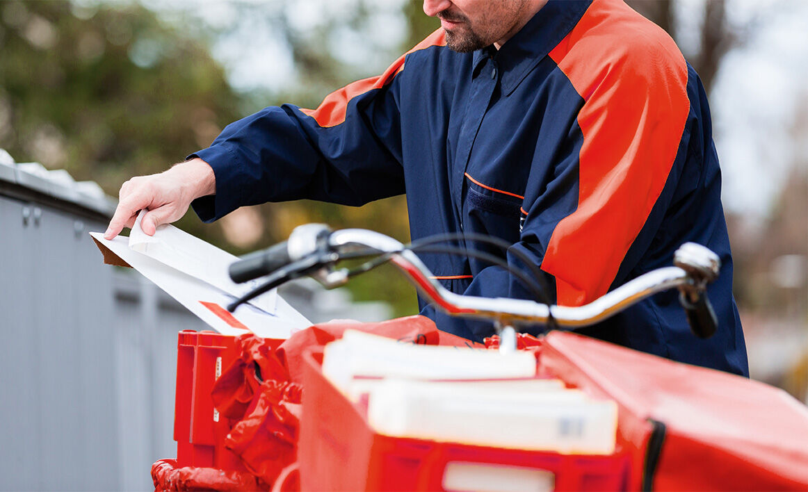 postman with letters